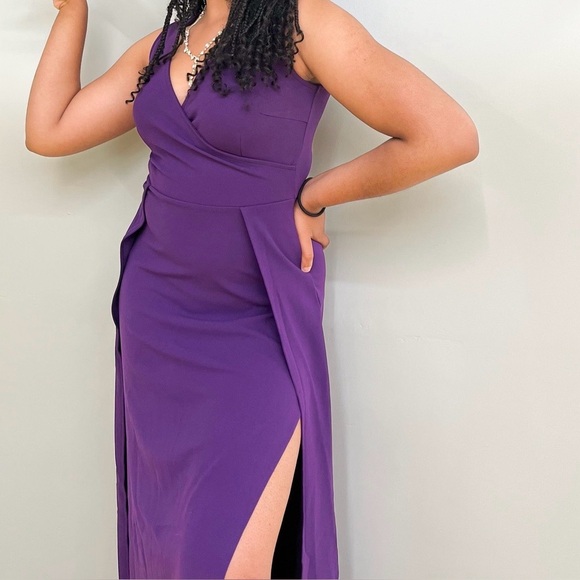 Purple Formal Maxi Dress w/ Slit - Picture 10 of 10